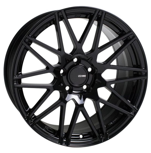 Enkei TMS 17x8 5x100 45mm Offset 72.6mm Bore Gloss Black Wheel - Premium Wheels - Cast from Enkei - Just 1228.01 SR! Shop now at Motors