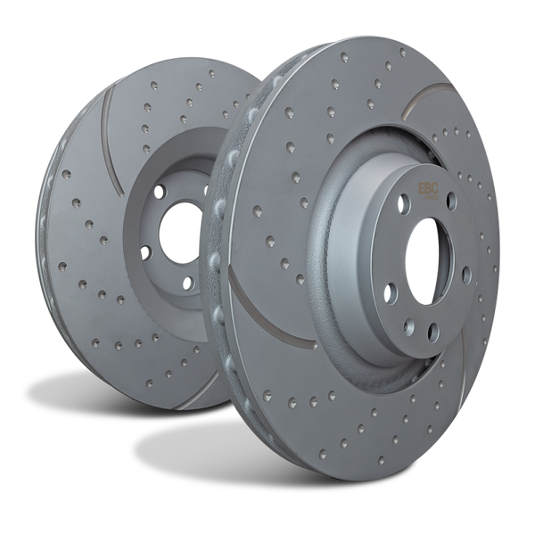 EBC 20-24 Jaguar F-Type GD Sport Rear Rotors - Premium Brake Rotors - Slot & Drilled from EBC - Just 754.74 SR! Shop now at Motors