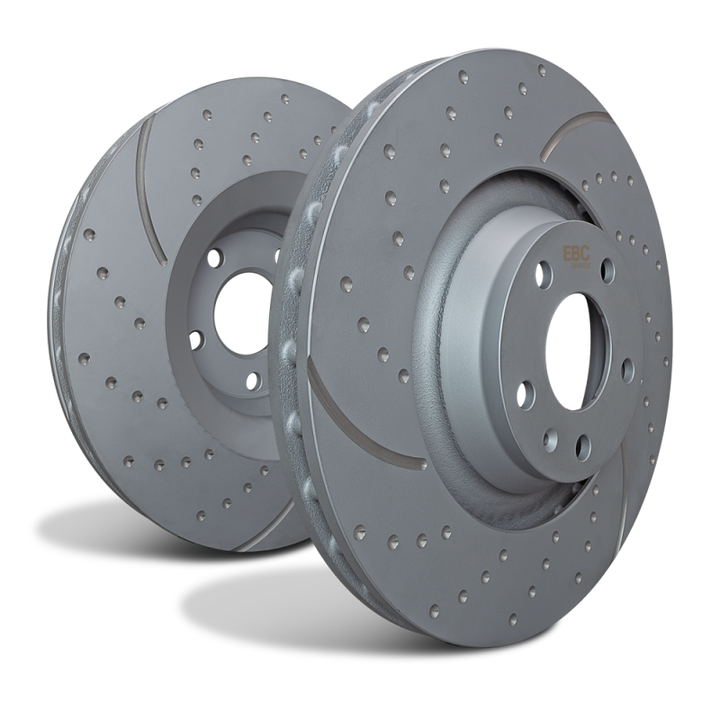 EBC 20-24 Jaguar F-Type GD Sport Rear Rotors - Premium Brake Rotors - Slot & Drilled from EBC - Just 754.74 SR! Shop now at Motors