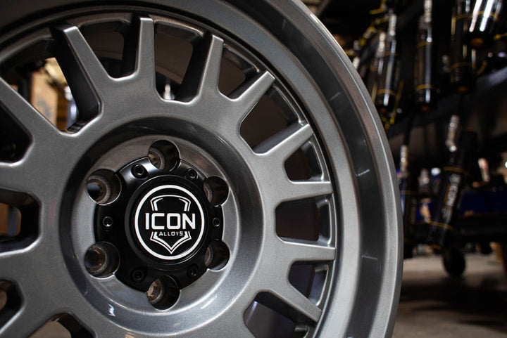 ICON Anza 17x8.5 5x5 -6mm Offset 4.5in BS 71.5mm Hub Bore Gun Metal Wheel - Premium Wheels - Cast from ICON - Just 896.84 SR! Shop now at Motors