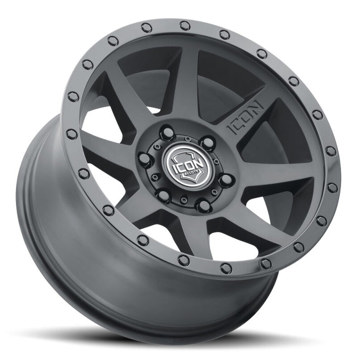 ICON Rebound 18x9 6x135 6mm Offset 5.25in BS 87.1mm Bore Double Black Wheel - Premium Wheels - Cast from ICON - Just 1227.97 SR! Shop now at Motors