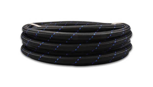 Vibrant -4 AN Two-Tone Black/Blue Nylon Braided Flex Hose (2 foot roll) - Premium Hoses from Vibrant - Just 48.73 SR! Shop now at Motors