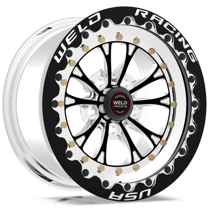 Weld Vitesse 15x10 / 5x4.5 BP / 6.5in. BS Polished Wheel - Black Single Beadlock MT - Premium Wheels - Forged from Weld - Just 5101.84 SR! Shop now at Motors