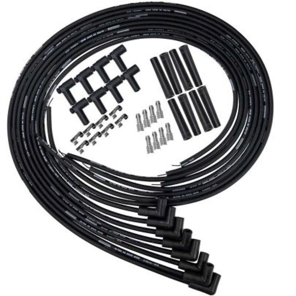 Moroso Universal 90 Degree Plug Ends Black Ultra 40 Wire Set & Coil Pack Kit - Premium Spark Plug Wire Sets from Moroso - Just 532.62 SR! Shop now at Motors