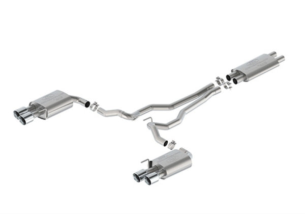 Ford Racing 2024 Mustang 5.0L Touring Non-Active Cat-Back Exhaust w/GT Valance - Chrome Tip - Premium Catback from Ford Racing - Just 9838.23 SR! Shop now at Motors