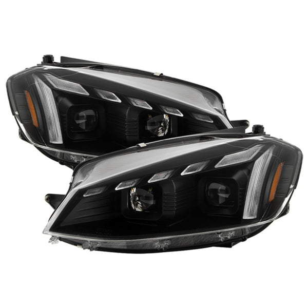 Spyder 18-21 VW Golf Halogen Model Only High-Power LED Headlights - Black (PRO-YD-VG17HALAP-SBGR-BK)