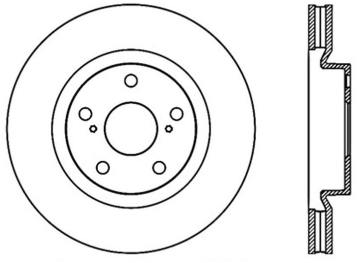 Stoptech 07 Lexus ES350 / 09 Pontiac Vibe / 09 Toyota Matrix Front CRYO-STOP Brake Rotor - Premium Brake Rotors - Drilled from Stoptech - Just 451.91 SR! Shop now at Motors