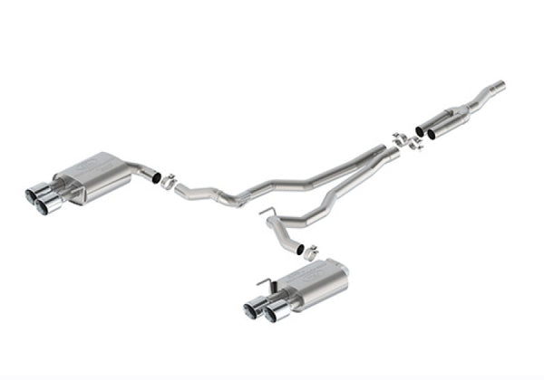 Ford Racing 2024 Mustang 2.3L Sport Non-Active Cat-Back Exhaust w/GT Valance - Chrome - Premium Catback from Ford Racing - Just 9519.05 SR! Shop now at Motors