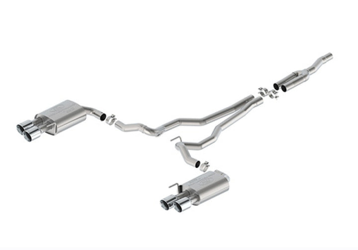 Ford Racing 2024 Mustang 2.3L Sport Non-Active Cat-Back Exhaust w/GT Valance - Chrome - Premium Catback from Ford Racing - Just 9506.99 SR! Shop now at Motors