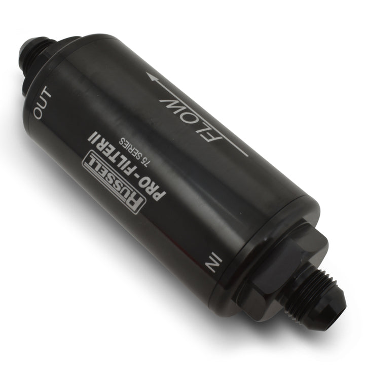 Russell Performance Profilter Fuel Filter 6.25in Long 10 Micron -6AN Inlet -10AN Outlet - Black - Premium Fuel Filters from Russell - Just 371.11 SR! Shop now at Motors