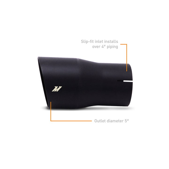 Mishimoto Clamo-On Single Wall Exhaust Tip 5in Outlet - Black - Premium Turbo Inlets from Mishimoto - Just 168.65 SR! Shop now at Motors