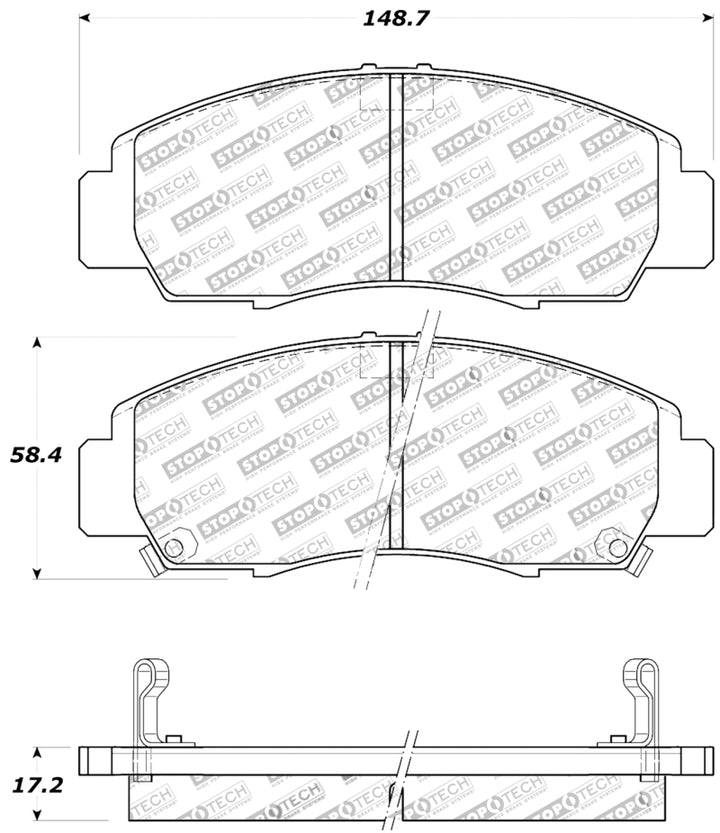 StopTech Performance 04-09 Acura TSX / 09 Accord V6 Coupe ONLY Front Brake Pads - Premium Brake Pads - Performance from Stoptech - Just 476.93 SR! Shop now at Motors