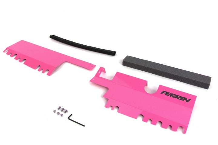 Perrin 15-21 WRX/STI Radiator Shroud (With OEM Intake Scoop) - Hyper Pink - Premium Radiator Shrouds from Perrin Performance - Just 414.52 SR! Shop now at Motors