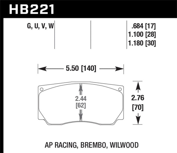 Hawk AP Racing/Wilwood ER-1 Motorsport Brake Pads - Premium Brake Pads - Racing from Hawk Performance - Just 1636.62 SR! Shop now at Motors