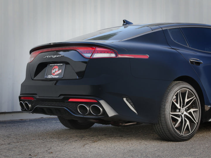 aFe Gemini XV 3in to Dual 2-1/2in 304 SS Cat-Back Exhaust w/ Cut-Out 18-21 Kia Stinger L4-2.0L (t) - Premium Catback from aFe - Just 7352.70 SR! Shop now at Motors