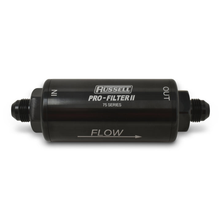 Russell Performance Profilter Fuel Filter 6.25in Long 10 Micron -6AN Inlet -10AN Outlet - Black - Premium Fuel Filters from Russell - Just 371.11 SR! Shop now at Motors