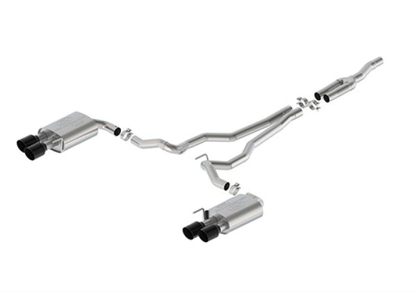 Ford Racing 2024 Mustang 2.3L Touring Non-Active Cat-Back Exhaust w/GT Valance - Black Tip - Premium Catback from Ford Racing - Just 9519.05 SR! Shop now at Motors