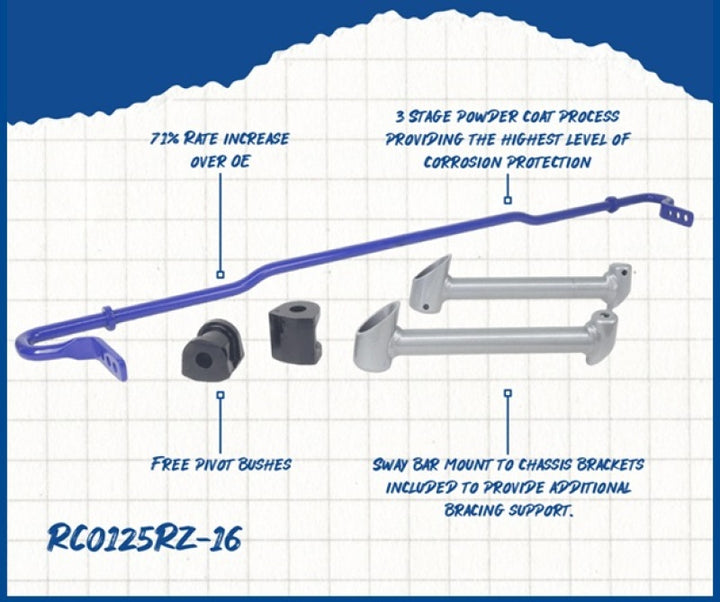 SuperPro 2022+ Subaru BRZ 16mm Adjustable Rear Sway Bar - Premium Sway Bars from Superpro - Just 1125.01 SR! Shop now at Motors