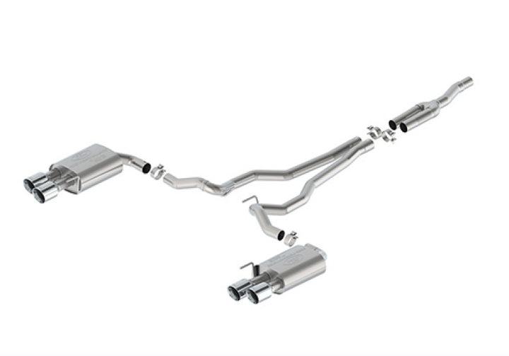 Ford Racing 2024 Mustang 2.3L Touring Non-Active Cat-Back Exhaust w/GT Valance - Chrome Tip - Premium Catback from Ford Racing - Just 9506.99 SR! Shop now at Motors