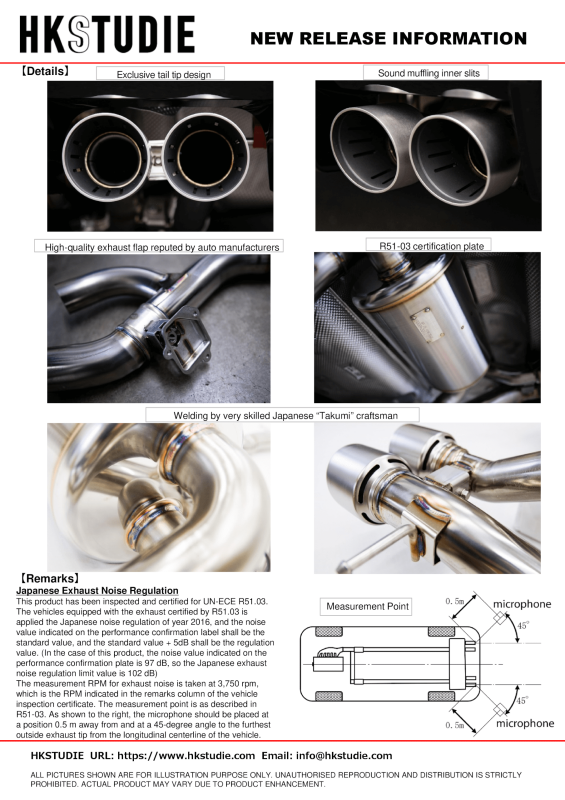 HKSTUDIE EXHAUST for BMW G80/G82 Comp - Premium Uncategorized from HKS - Just 18779.20 SR! Shop now at Motors