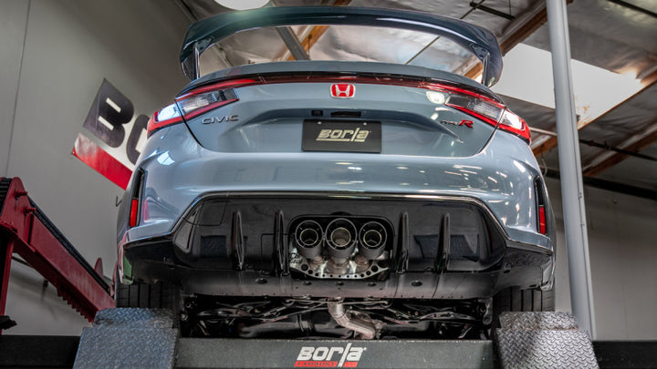 Borla 2023 Honda Civic Type R MT ATAK Catback Exhaust w/ 4in Black Anodized Carbon Fiber Tips - Premium Catback from Borla - Just 11182.50 SR! Shop now at Motors