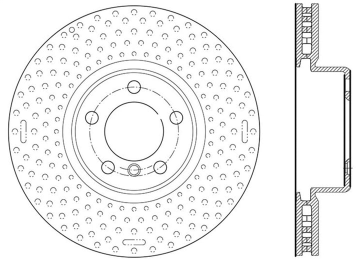 StopTech BMW 12-15 335i / 2014 428i / 2015 235i/228i Front Right Slotted & Drilled Sport Brake Rotor - Premium Brake Rotors - Slot & Drilled from Stoptech - Just 1128.31 SR! Shop now at Motors