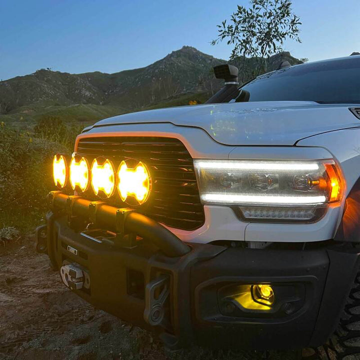 KC HiLiTES SlimLite 8in. LED Light Shield SAE Driving (Shield Only) - Selective Yellow - Premium Light Covers and Guards from KC HiLiTES - Just 93.86 SR! Shop now at Motors