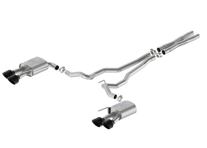 Ford Racing 2024 Mustang 5.0L Sport Non-Active Cat-Back Exhaust w/Valance - Black Tip - Premium Catback from Ford Racing - Just 10235.86 SR! Shop now at Motors