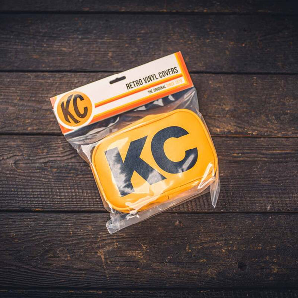 KC HiLiTES Retro 5in x 7in Rectangular Yellow Vinyl Light Cover w/ Black KC Logo (Pair) - Premium Light Covers and Guards from KC HiLiTES - Just 131.28 SR! Shop now at Motors