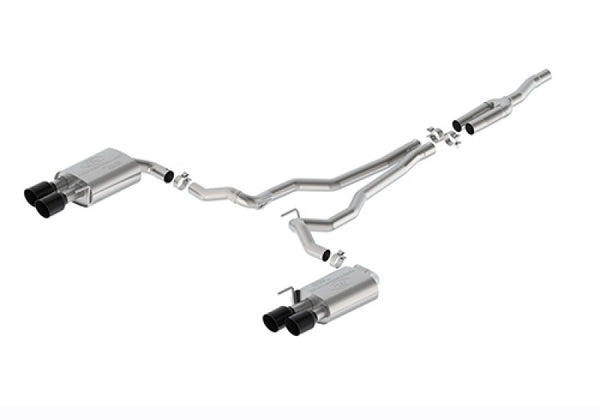 Ford Racing 2024 Mustang 2.3L Sport Non-Active Cat-Back Exhaust w/GT Valance - Black Tip - Premium Catback from Ford Racing - Just 9519.05 SR! Shop now at Motors