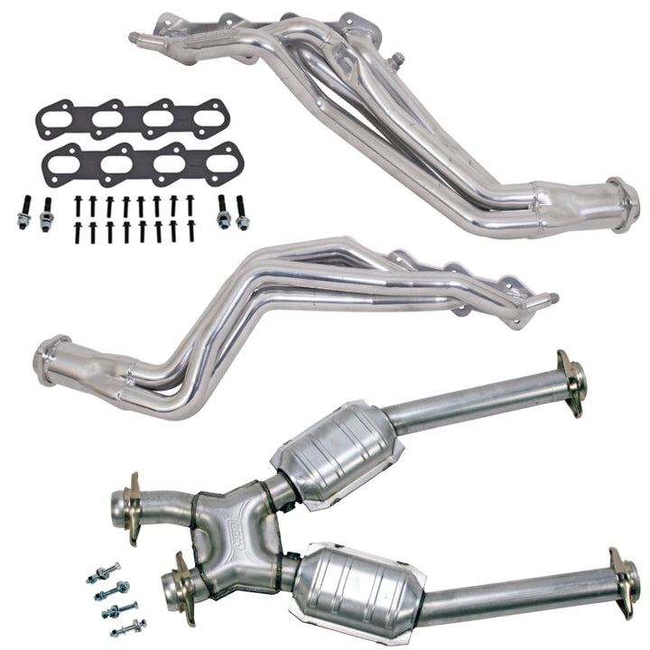 BBK 96-98 Ford Mustang Cobra 1-5/8 Long Tube Headers w/High Flow Catted X-Pipe (Silver Ceramic) - Premium Headers & Manifolds from BBK - Just 5254.58 SR! Shop now at Motors