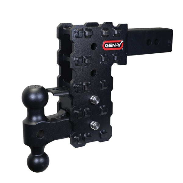 Gen-Y Phantom-X 2.5in Solid Shank 7.5in Drop 1.6K TW 16K Hitch w/GH-051 Dual-Ball & GH-032 Pintle LK - Premium Hitch Receivers from GEN-Y Hitch - Just 1529.36 SR! Shop now at Motors
