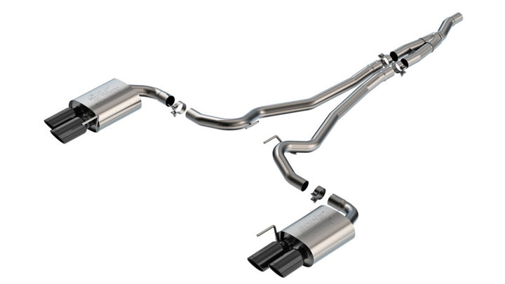 Borla 2024 Ford Mustang Ecoboost 2.3L ATAK Catback Exhaust Black Chrome w/ Quad Tip - Non-Active - Premium Catback from Borla - Just 6316.61 SR! Shop now at Motors