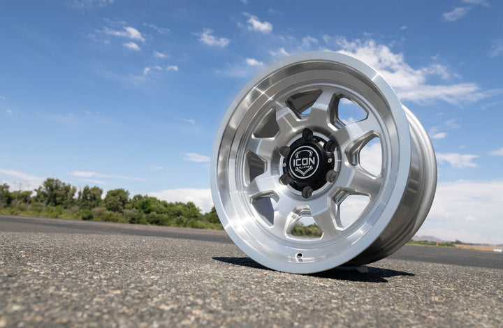 ICON Nuevo 17 X 8.5 5 X 4.5 0mm Offset 4.75in BS Silver Machined - Premium Wheels - Cast from ICON - Just 896.84 SR! Shop now at Motors