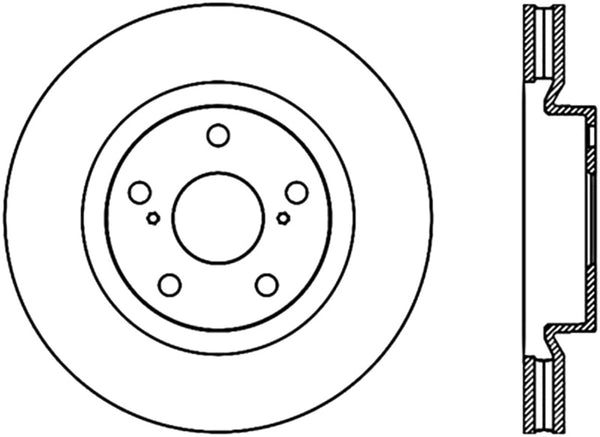 Stoptech 07 Lexus ES350 / 09 Pontiac Vibe / 09 Toyota Matrix Front CRYO-STOP Brake Rotor - Premium Brake Rotors - Drilled from Stoptech - Just 451.91 SR! Shop now at Motors