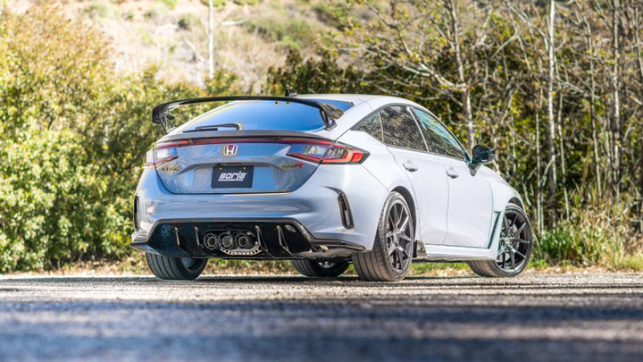 Borla 2023 Honda Civic Type R MT ATAK Catback Exhaust w/ 4in Black Anodized Carbon Fiber Tips - Premium Catback from Borla - Just 11182.50 SR! Shop now at Motors