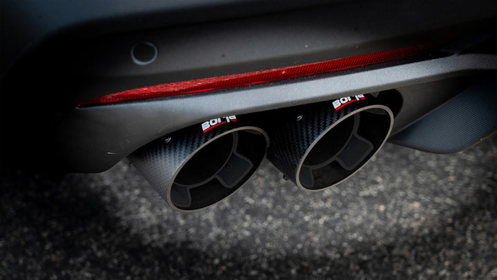 Borla 2024 Ford Mustang GT 5.0L V8 3 in ATAK Catback Non-Active Exhaust- Carbon Fiber Quad Tip - Premium Axle Back from Borla - Just 9848.43 SR! Shop now at Motors