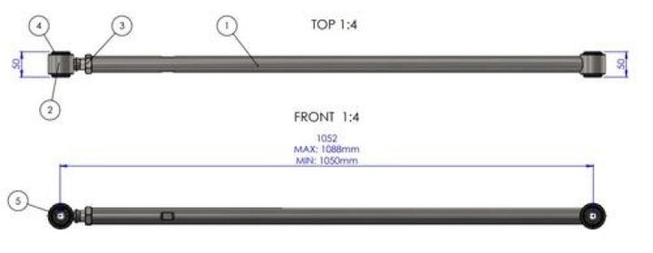 SuperPro 08-21 Lexus LX570  HD Adjustable Panhard Rod - Premium Panhard Bars from Superpro - Just 843.75 SR! Shop now at Motors