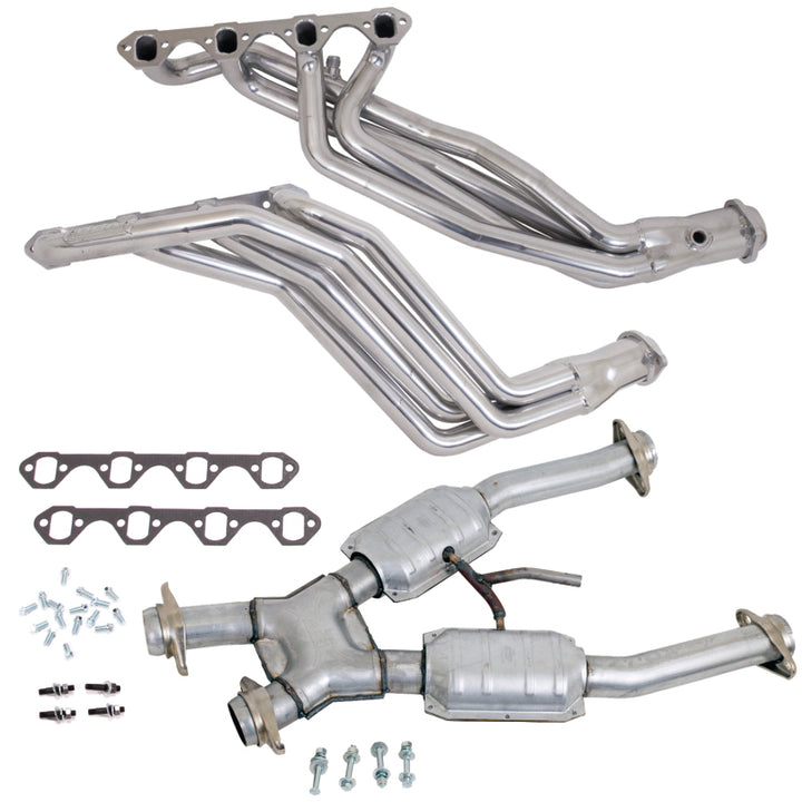 BBK 94-95 Ford Mustang 5.0L 1-5/8 Long Tube Headers w/High Flow Catted X-Pipe (Silver Ceramic) - Premium Headers & Manifolds from BBK - Just 4954.32 SR! Shop now at Motors