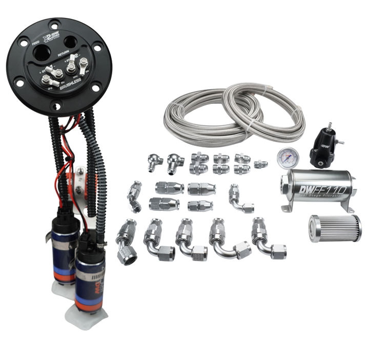 Deatschwerks X2 Series Fuel Pump Hanger w/ Dual DW420 Pumps/PTFE Plumbing kit for 92-00 Honda Civic - Premium Fuel Pumps from DeatschWerks - Just 5363.47 SR! Shop now at Motors