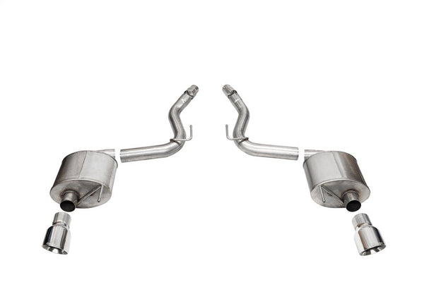 Corsa 2024 Ford Mustang GT Touring Axle-Back Dual Rear Exit with 4.5in Pro Series Polished Tips - Premium Axle Back from CORSA Performance - Just 5629.87 SR! Shop now at Motors