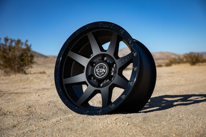 ICON Rebound 18x9 6x135 6mm Offset 5.25in BS 87.1mm Bore Double Black Wheel - Premium Wheels - Cast from ICON - Just 1227.97 SR! Shop now at Motors