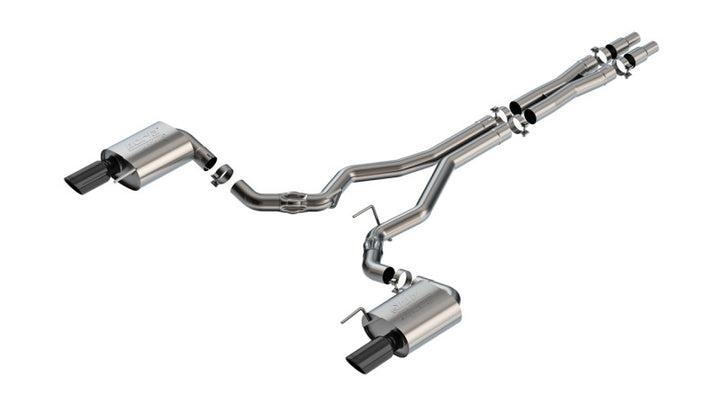 Borla 2024 Ford Mustang GT 5.0L V8 w/o Active Exhaust ATAK Cat-Back Exhaust System - Black Chrome - Premium Catback from Borla - Just 6641.78 SR! Shop now at Motors