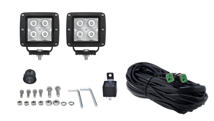 Hella HVF Cube 4 LED Off Road Kit - 3.1in 2X12W - Premium Light Bars & Cubes from Hella - Just 349.85 SR! Shop now at Motors
