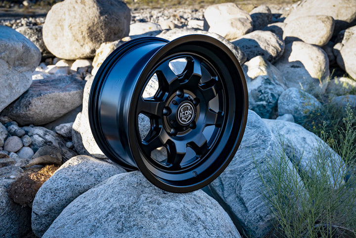 ICON Nuevo 17 X 8.5 6 X 135 6mm Offset 5in BS Satin Black - Premium Wheels - Cast from ICON - Just 896.84 SR! Shop now at Motors