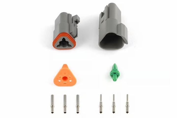 Haltech Matching Set of Deutsch DT-3 Connectors (DT06-3S + DT04-3P) - (13 Amp) Plug & Pins - Premium Wiring Connectors from Haltech - Just 78.76 SR! Shop now at Motors