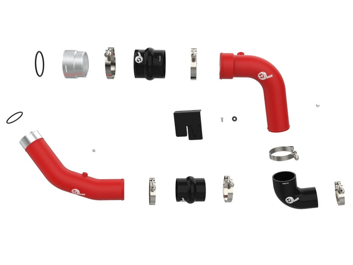 aFe 23-24 Ford Diesel Trucks V8-6.7L (td) BladeRunner Aluminum Hot and Cold Charge Pipe Kit - Red - Premium Intercoolers from aFe - Just 2733.87 SR! Shop now at Motors