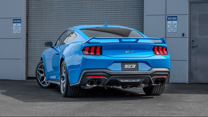 Borla 2024 Ford Mustang GT 5.0L V8 3 in ATAK Catback Non-Active Exhaust- Carbon Fiber Quad Tip - Premium Axle Back from Borla - Just 9848.43 SR! Shop now at Motors