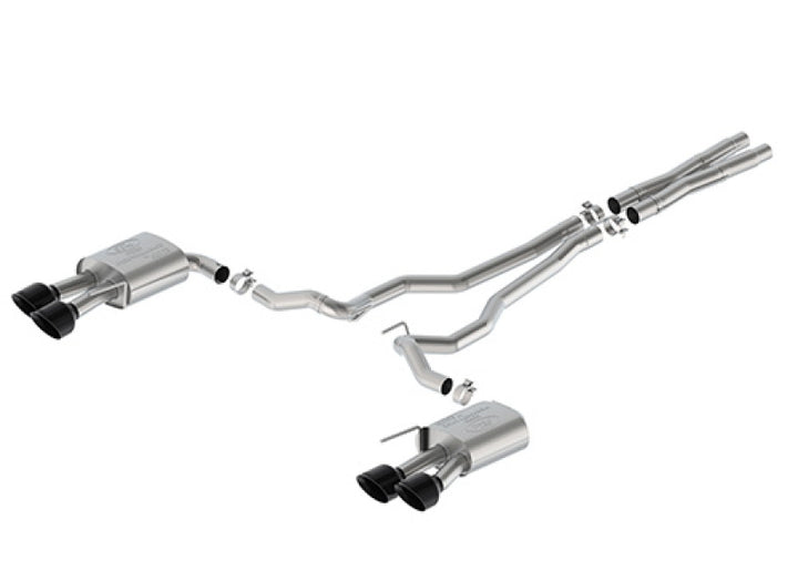 Ford Racing 2024 Mustang 5.0L Extreme Non-Active Cat-Back Exhaust w/Valance - Black Tip - Premium Catback from Ford Racing - Just 10235.86 SR! Shop now at Motors