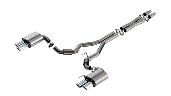 Borla 2024 Ford Mustang GT 5.0L V8 3 in S-Type Catback Non-Active Exhaust- Chrome Quad Tip - Premium Catback from Borla - Just 7492.14 SR! Shop now at Motors